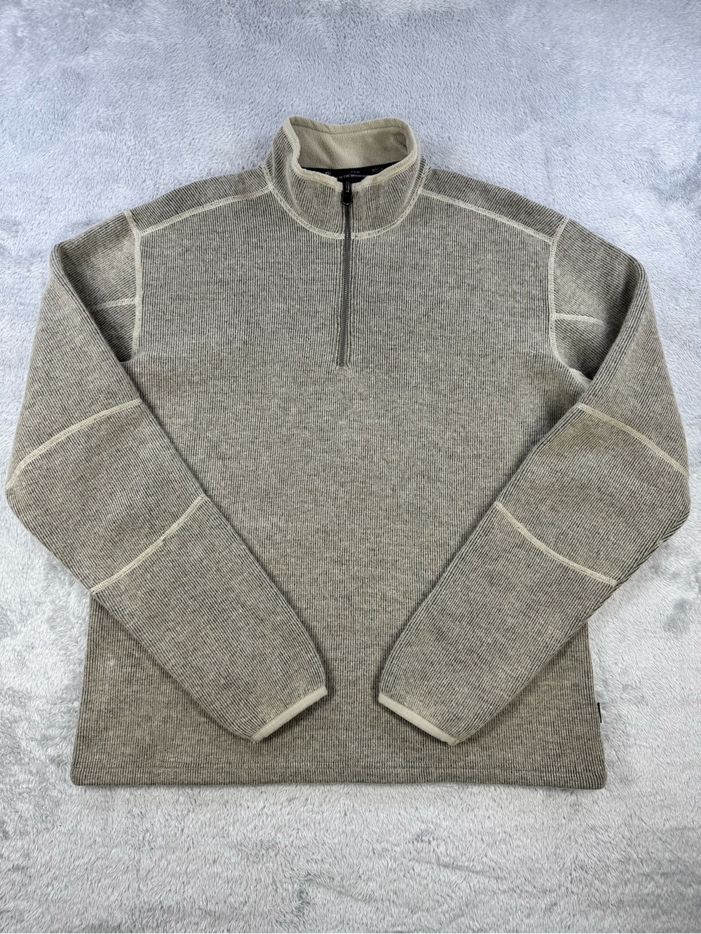 KÜHL ThermoKore Wool Blend Quarter Zip Pullover Men’s XL Beige